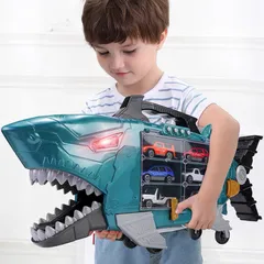 Xe ô tô đồ chơi Cá Mập YISU TOYS - Chứa 8 loại cá, 2 xe - Hiệu ứng âm thanh, nhạc - thegioidochoi1104