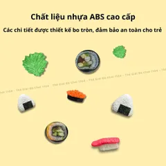 Bộ đồ chơi mô hình sushi 31 chi tiết - Trải nghiệm bếp Nhật cho trẻ em, đồ chơi nhập vai an toàn, phát triển sáng tạo và kỹ năng sống.