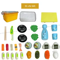 Bộ đồ chơi mô hình sushi 31 chi tiết - Trải nghiệm bếp Nhật cho trẻ em, đồ chơi nhập vai an toàn, phát triển sáng tạo và kỹ năng sống.