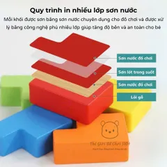 Rubik Gỗ Xếp Hình Tetris 25 khối - Đồ Chơi Tư Duy Thông Minh Cho Bé