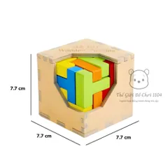Rubik Gỗ Xếp Hình Tetris 25 khối - Đồ Chơi Tư Duy Thông Minh Cho Bé