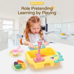 Đồ chơi bồn rửa chén bát Dinosaurs kèm bộ câu cá 21 chi tiết - giúp bé phát triển trí tuệ
