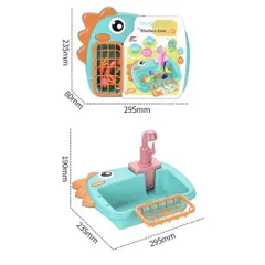 Đồ chơi bồn rửa chén bát Dinosaurs kèm bộ câu cá 21 chi tiết - giúp bé phát triển trí tuệ
