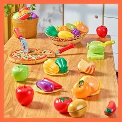 Đồ chơi cắt trái cây, rau củ quả Set 43 món, Nhựa ABS cực an toàn - Rèn luyện đôi tay cho bé - thegioidochoi1104