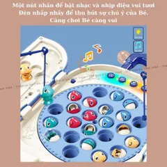 Đồ chơi câu cá kiểu dáng Vali cao cấp 24 con chạy pin phát nhạc và đèn