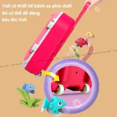 Đồ chơi câu cá kiểu dáng Vali cao cấp 24 con chạy pin phát nhạc và đèn