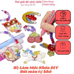 Bộ Móc Khóa Cao Cấp tự tô màu cho bé của DIY - Bé thỏa sức sáng tạo, thế giới đồ chơi 1104