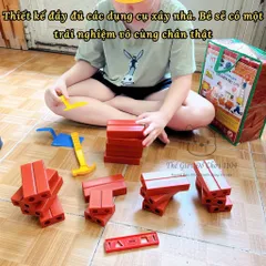 Bộ Đồ Chơi Xây Dựng Kiến Trúc - Túi Gạch Nhựa An Toàn, Dụng Cụ Kỹ Sư Cho Trẻ Em, Tăng Cường Sáng Tạo và Kỹ Năng Làm Việc Nhóm