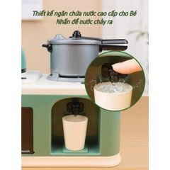 Bộ Bếp Nấu Ăn 4in1 Cho Bé Gái - 30 Chi Tiết, Hiệu Ứng Hơi Nước, Đồ Chơi Đầu Bếp Chất Liệu Nhựa ABS, Học Nhập Vai Thú Vị