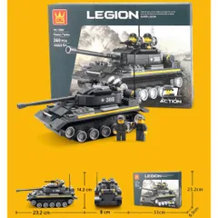 Đồ chơi lắp ráp Lego xe tăng cho bé 360 mảnh ghép, thế giới đồ chơi 1104
