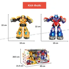 Combo Robot Chiến Đấu Có Tay Cầm Điều Khiển Từ Xa, Robot đấm bốc dùng Pin sạc