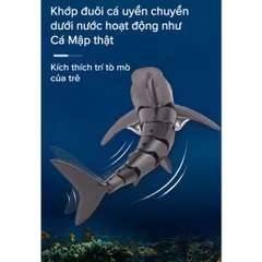 Đồ chơi Cá Mập điều khiển từ xa 2.4GHZ - Có đèn chiếu - Chống thấm nước - Kích thích trí não cho bé - thegioidochoi1104