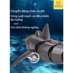 Đồ chơi Cá Mập điều khiển từ xa 2.4GHZ - Có đèn chiếu - Chống thấm nước - Kích thích trí não cho bé - thegioidochoi1104