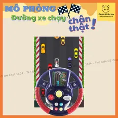 Vô lăng chơi game cho bé Little Driver mô hình vô lăng gắn xe ô tô có nhạc Thegioidochoi1104