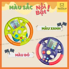 Vô lăng chơi game cho bé Little Driver mô hình vô lăng gắn xe ô tô có nhạc Thegioidochoi1104