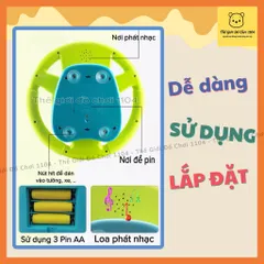 Vô lăng chơi game cho bé Little Driver mô hình vô lăng gắn xe ô tô có nhạc Thegioidochoi1104