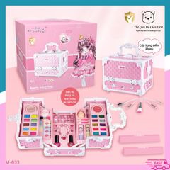 Bộ đồ chơi trang điểm cho bé gái - Hộp trang điểm có gương an toàn, vali xinh xắn, đồ chơi làm đẹp phát triển trí tưởng tượng