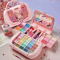 Bộ đồ chơi trang điểm cho bé gái - Hộp trang điểm có gương an toàn, vali xinh xắn, đồ chơi làm đẹp phát triển trí tưởng tượng
