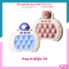 Pop it điện tử tay cầm hình gấu, 4 cấp độ, Đồ chơi pop it thế hệ mới giúp giảm stress, tăng khả năng phản xạ