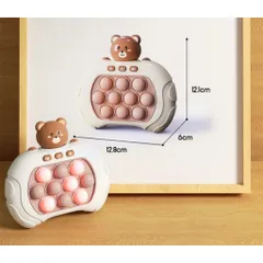 Pop it điện tử tay cầm hình gấu, 4 cấp độ, Đồ chơi pop it thế hệ mới giúp giảm stress, tăng khả năng phản xạ