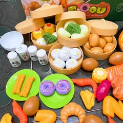 Đồ chơi nấu ăn Dimsum 82 chi tiết cho bé - Hộp to nhựa đẹp - Mô phổng thật - M777 - thegioidochoi1104
