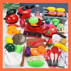 Đồ chơi nấu ăn cho bé Mini Kitchen 36 chi tiết - Màu đỏ - Mô phổng dụng cụ nhà bếp - thegioidochoi1104