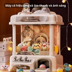 Máy gắp thú mini Phi hành gia cỡ lớn Taodudu tặng kèm thú nhựa phi hành gia, có nhạc, có đèn