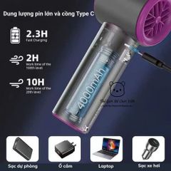 Quạt Mini Cầm Tay Cao Cấp 4000mAh – Làm Mát Mọi Nơi, Siêu Mạnh, Siêu Tiện Lợi
