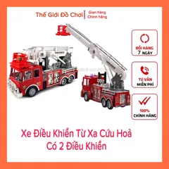[HOT] Đồ Chơi Xe Ô Tô Điều Khiển Từ Xa Cứu Hỏa Màu Đỏ Kèm Bàn Đạp Điều Khiển Tphcm