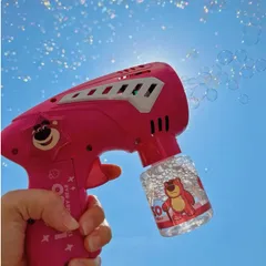 Đồ chơi bắn bong bóng gấu dâu, máy thổi bong bóng xà phòng Lotso, thế giới đồ chơi 1104