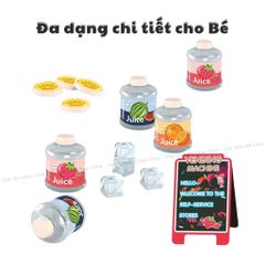 Đồ chơi máy bán nước tự động dùng Pin, máy bán nước ngọt kèm máy làm đá mini