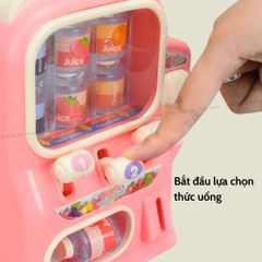 Đồ chơi máy bán nước tự động dùng Pin, máy bán nước ngọt kèm máy làm đá mini
