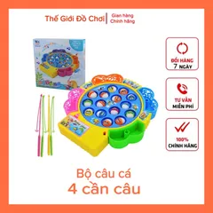 Đồ Chơi Câu Cá Bằng Pin 4 Cần Câu Có Nhạc Phát Triển Kỹ Năng Cho Bé TpHCM