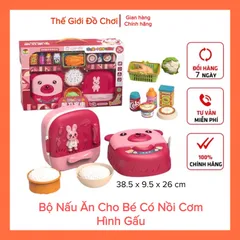 Đồ Chơi Nấu Ăn Cho Bé Có Nồi Cơm Hình Gấu Siêu Dễ Thương Cỡ To TpHCM