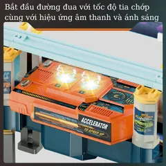 Bộ đồ chơi đường ray xe lửa kèm đường đua ô tô cỡ lớn chất liệu cao cấp
