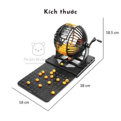 Lồng Quay Số Bingo 90 Số - Trò Chơi Giải Trí Gia Đình Mùa Tết - Lô Tô Cao Cấp, Thú Vị Cho Mọi Lứa Tuổi