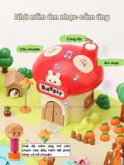Đồ chơi ngôi nhà búp bê cỡ lớn điều khiển từ tính 3 tầng lầu có nhạc, kể chuyện cho bé gái