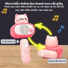 Bộ Micro cho bé hát Karaoke 2in1 kết hợp loa Bluetooth, pin sạc, đồ chơi âm nhạc