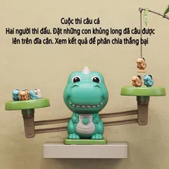 Đồ chơi câu cá cho bé kèm cân toán học Khủng Long, bản đầy đủ, nhiều chi tiết, đồ chơi giáo dục