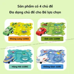 Đồ chơi lắp ráp đường ray Rail Car 25 chi tiết chủ đề Máy Bay, Ô tô, Thuyển Biển cho Bé