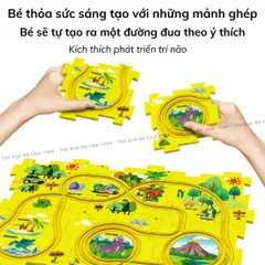 Đồ chơi lắp ráp đường ray Rail Car 25 chi tiết chủ đề Máy Bay, Ô tô, Thuyển Biển cho Bé
