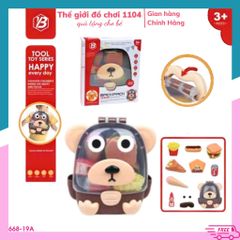 Balo Chó Hình Thú 11 Món Đồ Ăn - Đồ Chơi Nấu Ăn Sáng Tạo Cho Bé, Balo Tiện Lợi Mang Theo Ở Mọi Nơi