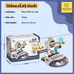 Bàn cân toán học thăng bằng Mèo phi hành gia kèm bộ chữ cái đồ chơi toán học phát triển tư duy cho bé