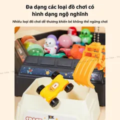 Máy gắp thú phi hành gia nhiều người chơi mẫu mới năm 2024, có nhạc, tặng gấu, lật đật, xe, bóng