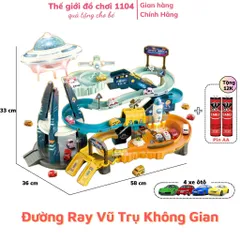 Bộ đường đua vũ trụ kèm 4 xe ô tô mô hình đường đua ngoài không gian