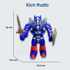 Robot Biến Hình Phát Sáng Siêu Nhân - Đồ Chơi An Toàn Phát Triển Tư Duy Sáng Tạo cho Bé với Âm Nhạc và Đèn LED