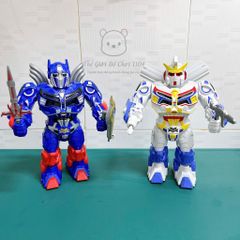 Robot Biến Hình Phát Sáng Siêu Nhân - Đồ Chơi An Toàn Phát Triển Tư Duy Sáng Tạo cho Bé với Âm Nhạc và Đèn LED