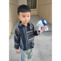 Súng bắn bong bóng tự động Gấu Nâu không rò rỉ, có đèn phát sáng, tặng pin
