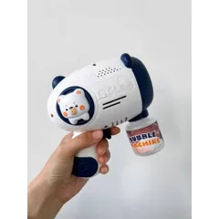 Súng bắn bong bóng tự động Gấu Nâu không rò rỉ, có đèn phát sáng, tặng pin