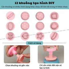 Đồ chơi đất sét làm mì Dream Clay DIY chính hãng 28 phụ kiện, đất sét tự khô